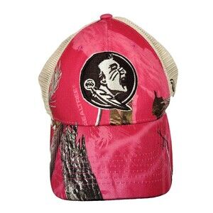 Florida State Seminoles Hat Snap Back Pink Realtree Camo Mesh Trucker TOTW